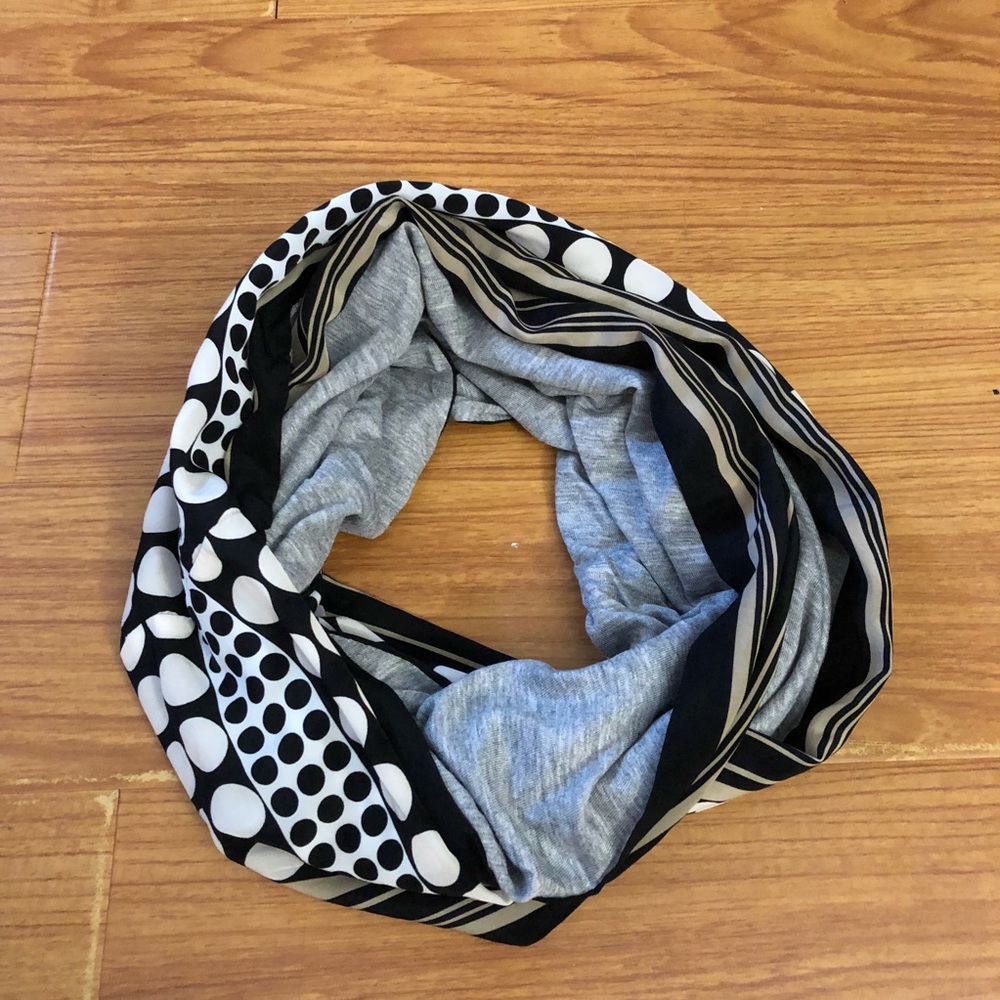 Loft Infinity Scarf Polka Dot Stripe Geometric